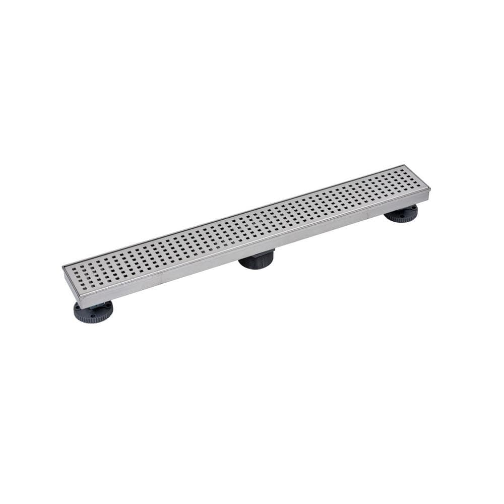 Oatey Designline 24 in. Linear Shower Drain with Square Pattern Drain Cover
