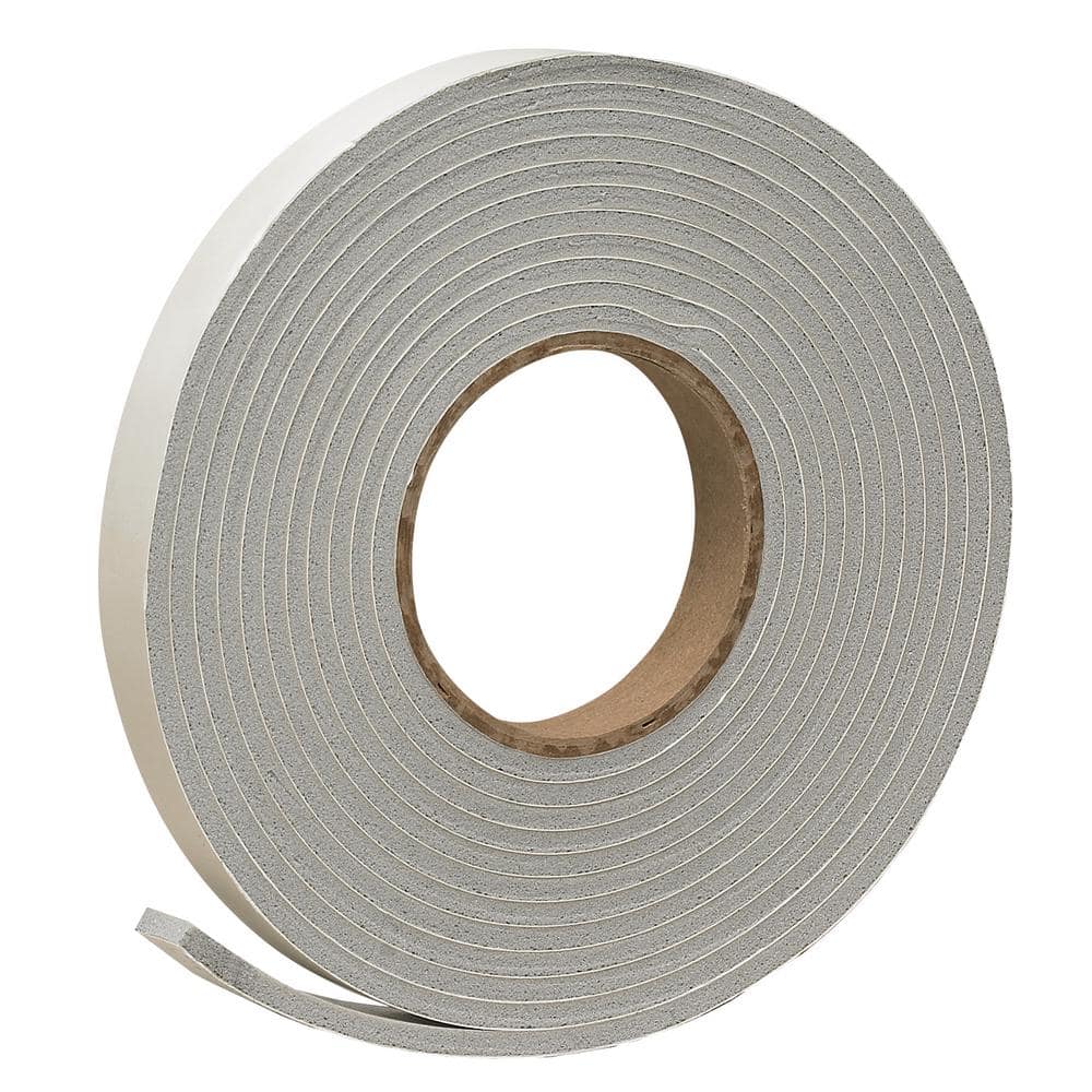 Frost King 3/4 in. x 3/16 in. 17 ft. Grey Vinyl Foam Weather-Seal Self-Stick Tape