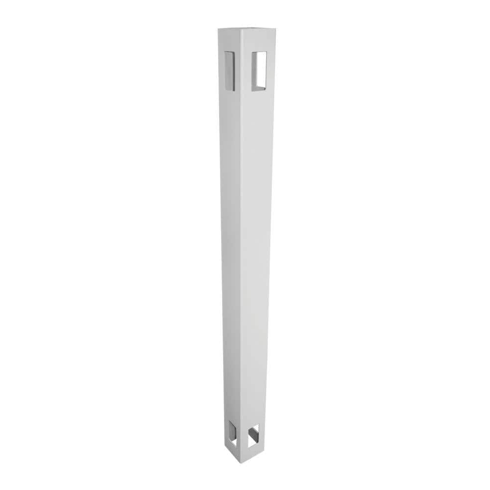 Weatherables 4 in. x 4 in. x 6 ft. White Vinyl Fence 3-Way Post