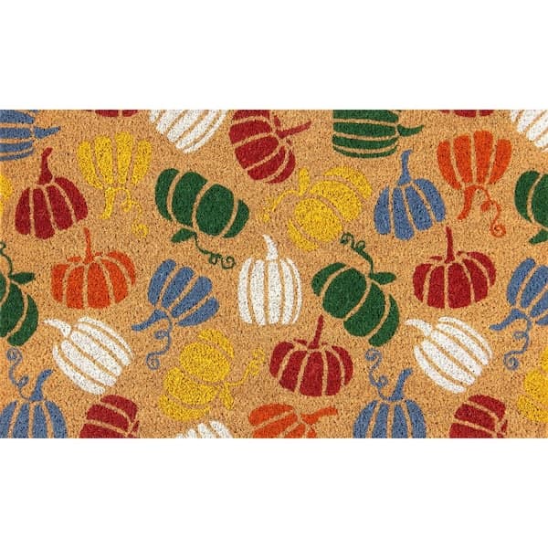 Home Accents Holiday Gourds 18 in. x 30 in. Coir Doormat