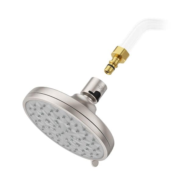 Pfister HydroFuse 6-Spray with 1.75 GPM 5.375 in. Wall Mount Fixed Shower Head with QuickConnect in Spot Defense Brushed Nickel