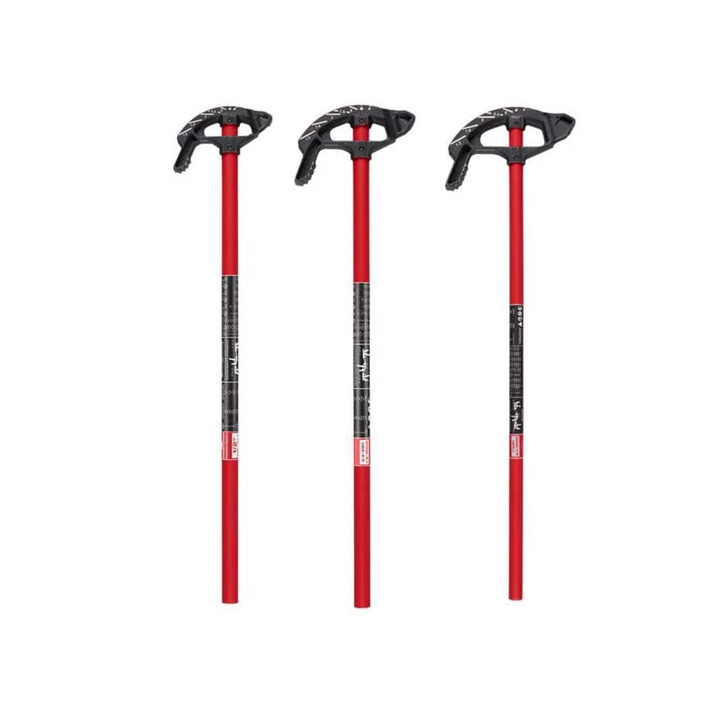 Milwaukee 1/2 in, 3/4 in., and 1 in. Iron Conduit Bender Head with Handle Set (3-Pack)