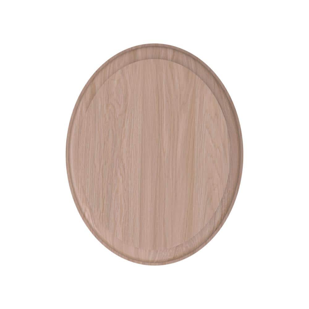 EVERMARK Stair Parts 7337 4-1/2 in. x 5-1/2 in. Unfinished White Oak Oval Rosette Handrail Fitting