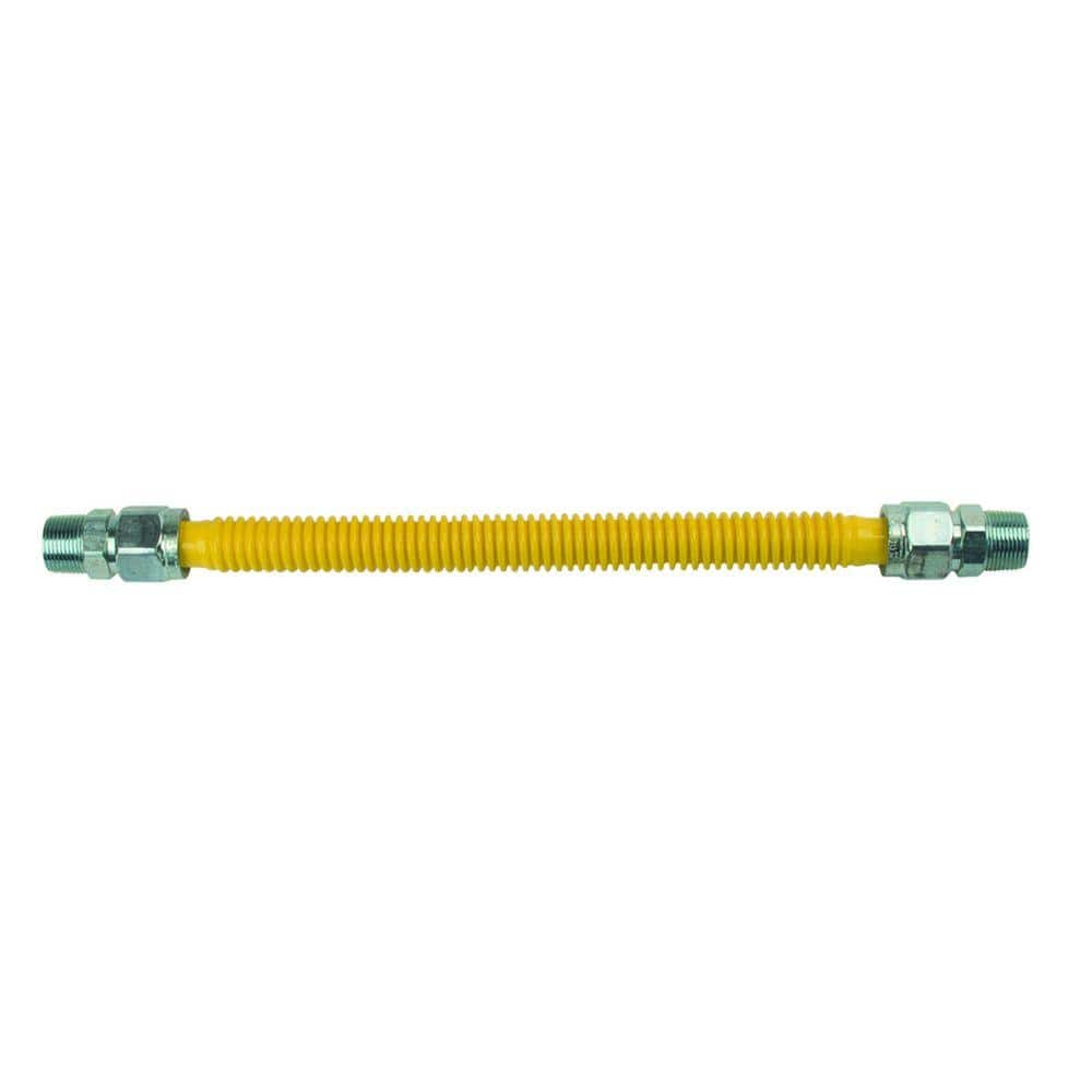 BrassCraft ProCoat 3/4 in. MIP x 3/4 in. MIP x 12 in. Stainless Steel Gas Connector 3/4 in. I.D. (290,900 BTU)