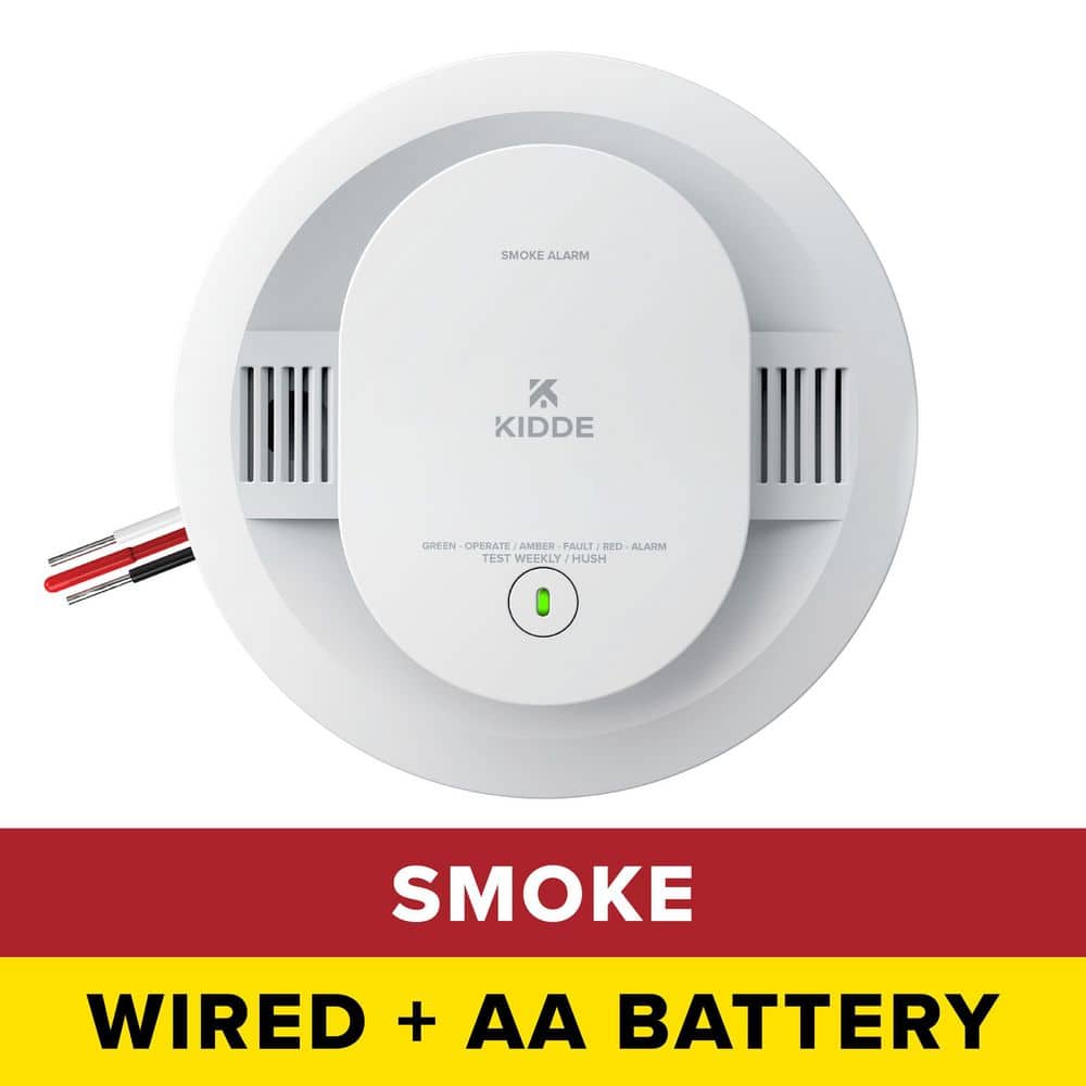 Kidde Hardwired Interconnected Smoke Detector with Photoelectric Sensor, 20SAR