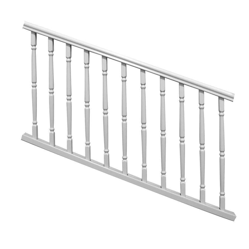 Veranda Williamsburg 6 ft. x 36 in. White PolyComposite Stair Rail Kit without Brackets