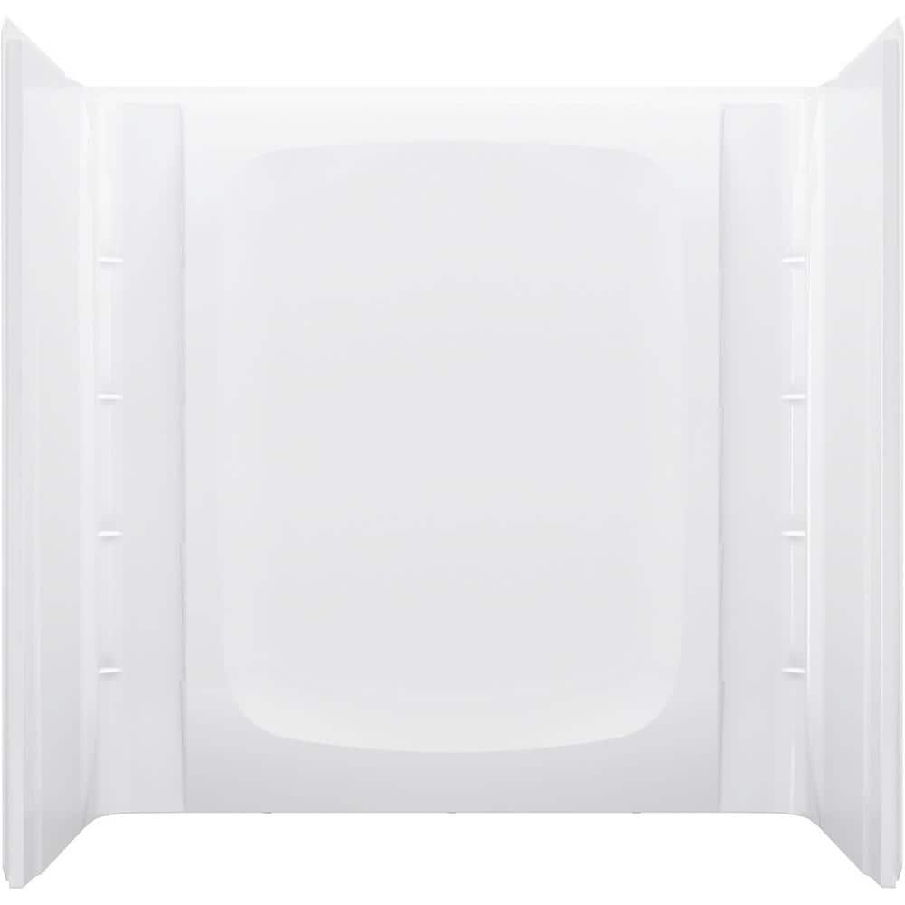 Sterling STORE+ 30 in. W x 59.25 in. H Three Piece Direct-to-Stud Tub Alcove Wall Surround in White