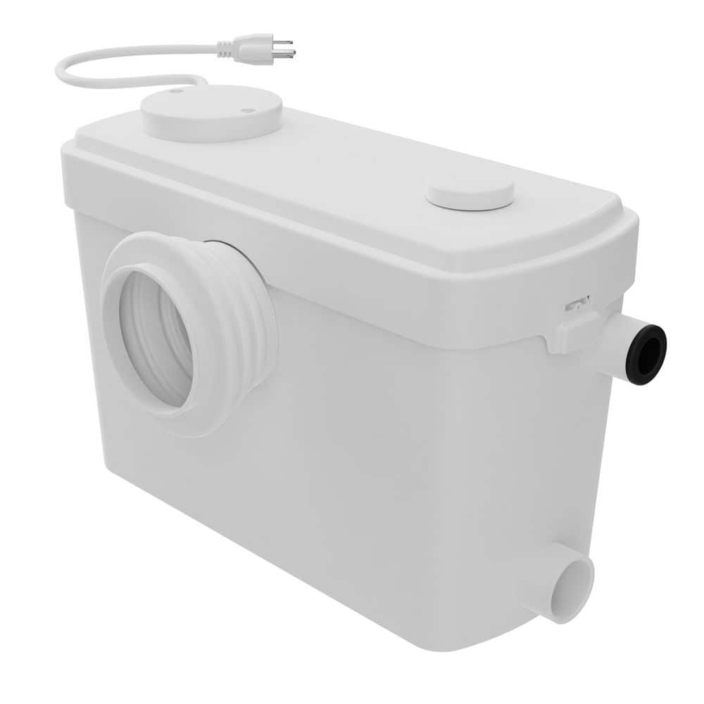 ANZZI TLHDX 0.8 HP 115-Volt 33 GPM Macerator Effluent Pump In White With Rapid, Ultra-Quiet Performance And High-Flow Output
