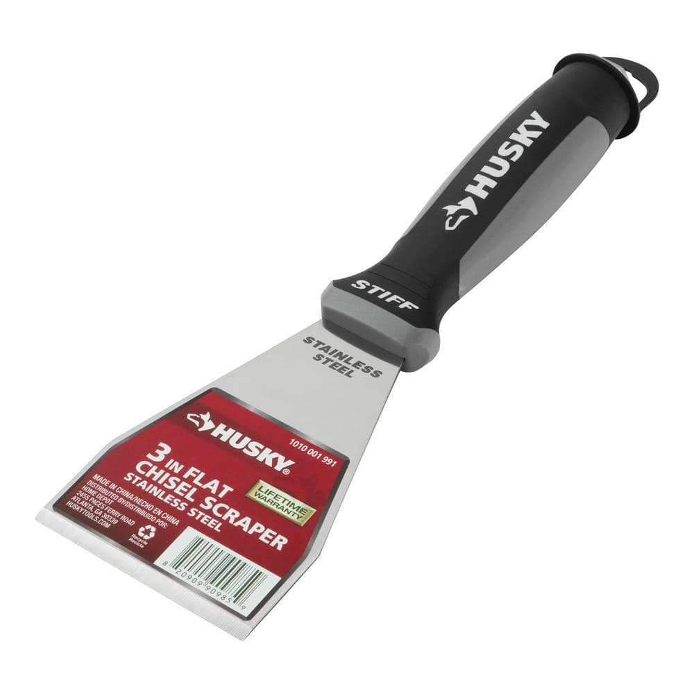 Husky 3 in. Flat Extendable Scraper with Stainless Steel Blade