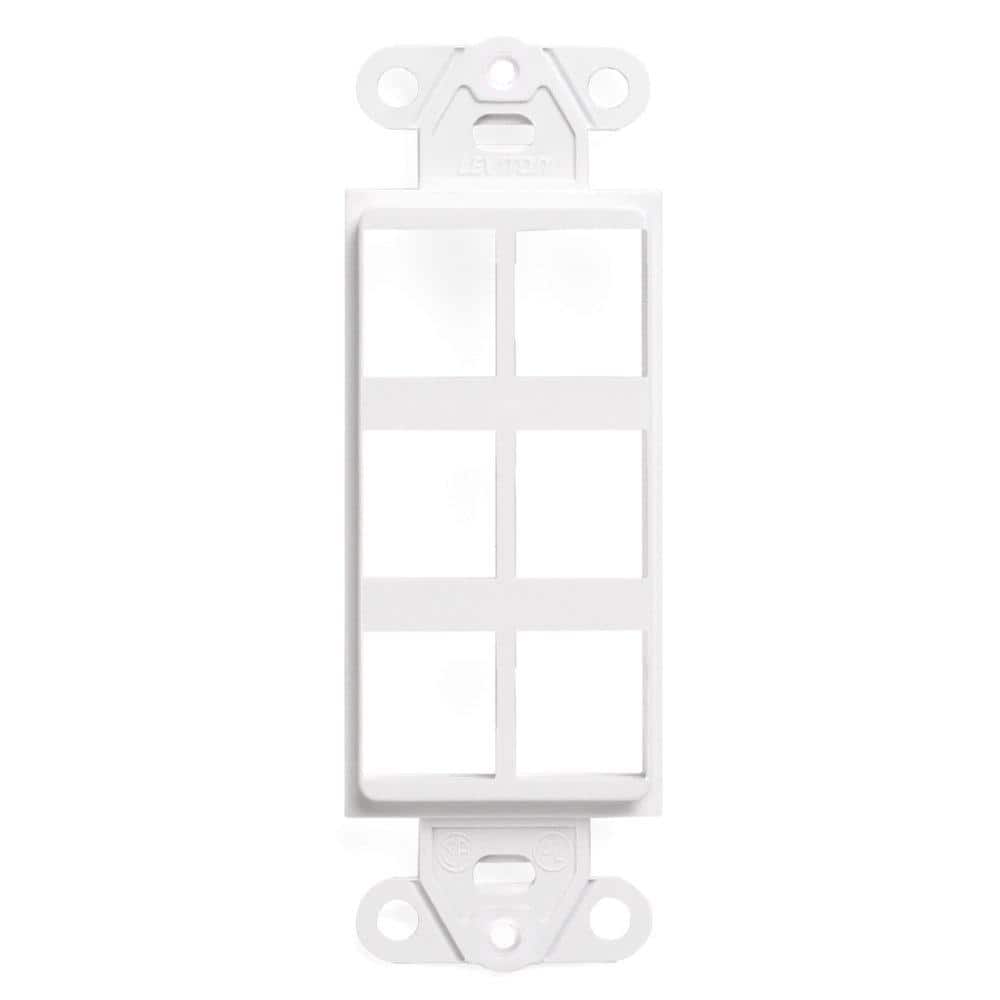 Leviton Decora White 1-Gang Audio/Video Wall Plate 41646-W