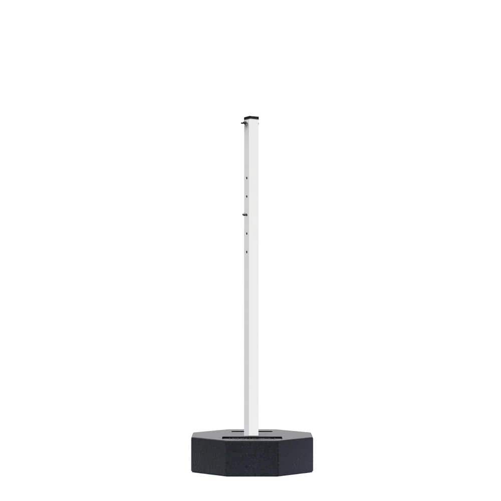 PLASTICADE 60 lbs. 60 in. White Portable Post Rubber Base Sign Stand