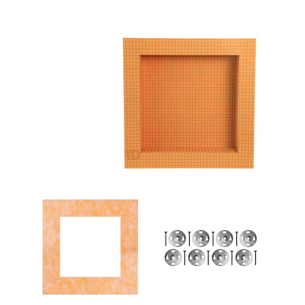 Schluter Kerdi-Board-SN Shower Niche with Frame 12 in. W x 12 in. L x 0.5 in. T Underlayment for Tile