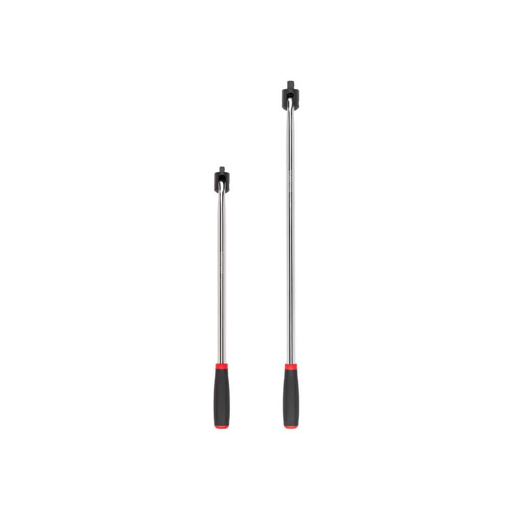 TEKTON 3/8,1/2 in. Drive Comfort Grip Breaker Bar Set (2-Piece)