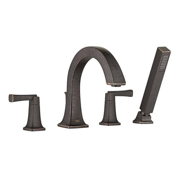 American Standard Townsend 2-Handle Deck-Mount Roman Tub Faucet with Personal Hand Shower in Legacy Bronze