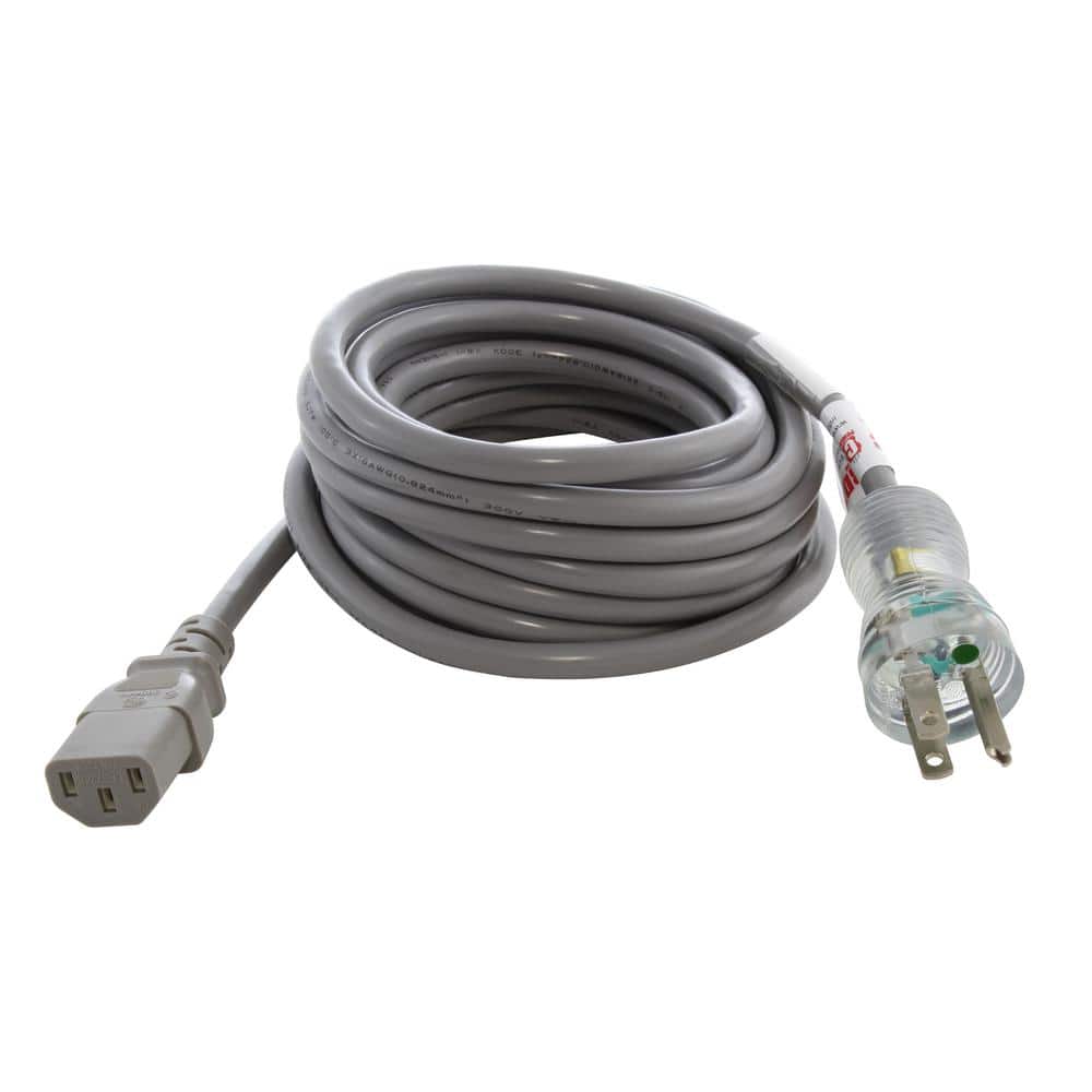 AC WORKS 10 ft.13 Amp Medical Grade Power Cord with IEC C13 Connector