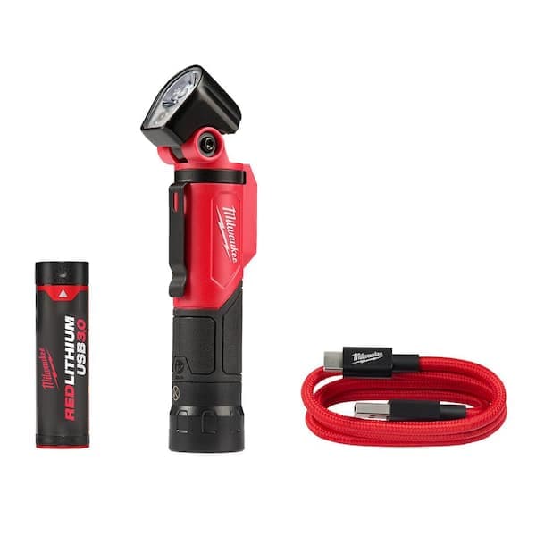 Milwaukee 500 Lumens LED Pivoting REDLITHIUM USB Flashlight