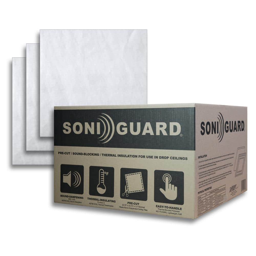 Ceilume Soniguard 24 in. x 24 in. Drop Ceiling Acoustic/Thermal Insulation (Case of 10)