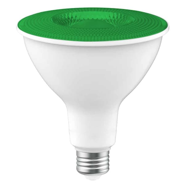 EcoSmart 90-Watt Equivalent PAR38 Green Color Decorative Indoor/Outdoor E26 Medium Base LED Spot Light Bulb (1-Pack)