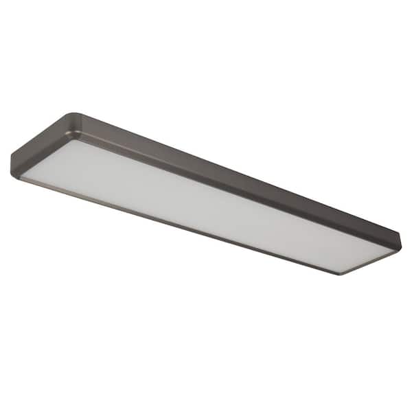 Commercial Electric 4 ft. x 10 in. Blackened Steel Back-Lit LED Panel Light Fixture 4000 Lumens 50W Adjustable CCT Dimmable Kitchen Lighting