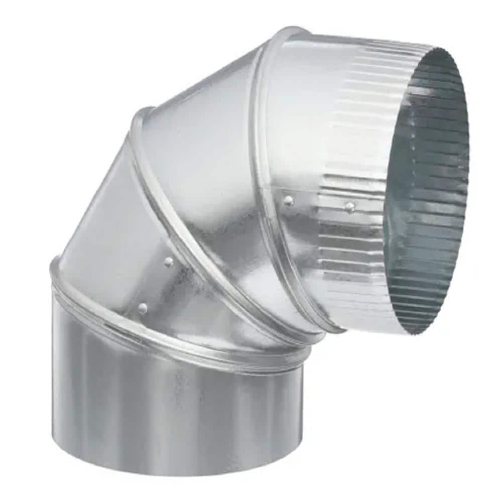 Master Flow 6 in. 26-Gauge 90 Degree Round Adjustable Elbow