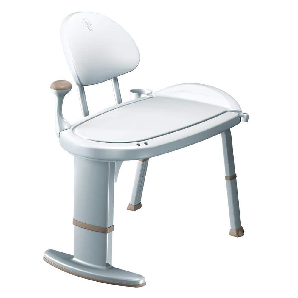 MOEN Home Care Freestanding Portable Tub Transfer Bench in Glacier