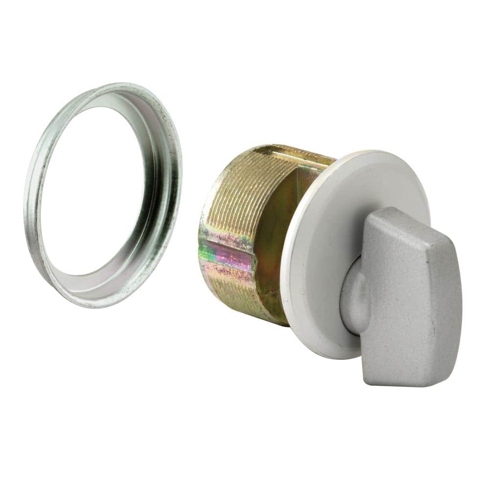 Prime-Line Commercial Door 1-5/32 in. x 1 in. Pressure Cast Zamak Aluminum Plated Mortise Thumb turn Cylinder