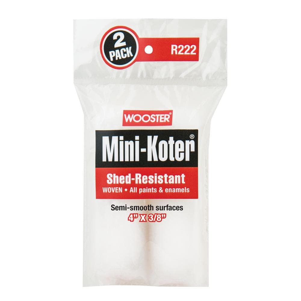 Wooster 4 in. x 3/8 in. Mini-Koter High Density Woven Rollers (2-Pack)
