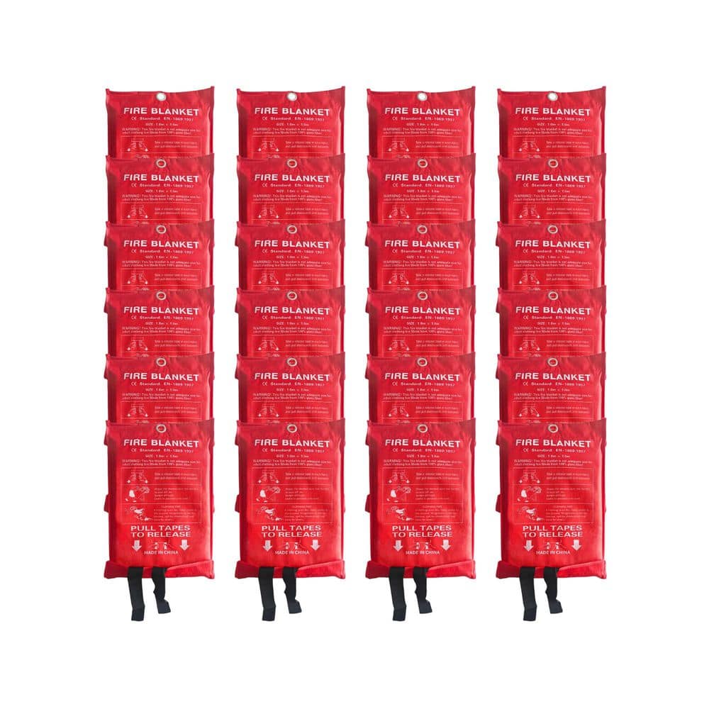 Ahfiwaso Fiberglass Emergency Fire Suppression Blanket Fire Blanket 39. 37x39. 37 in.es 1100℉ Heat Resistant 24 Pack