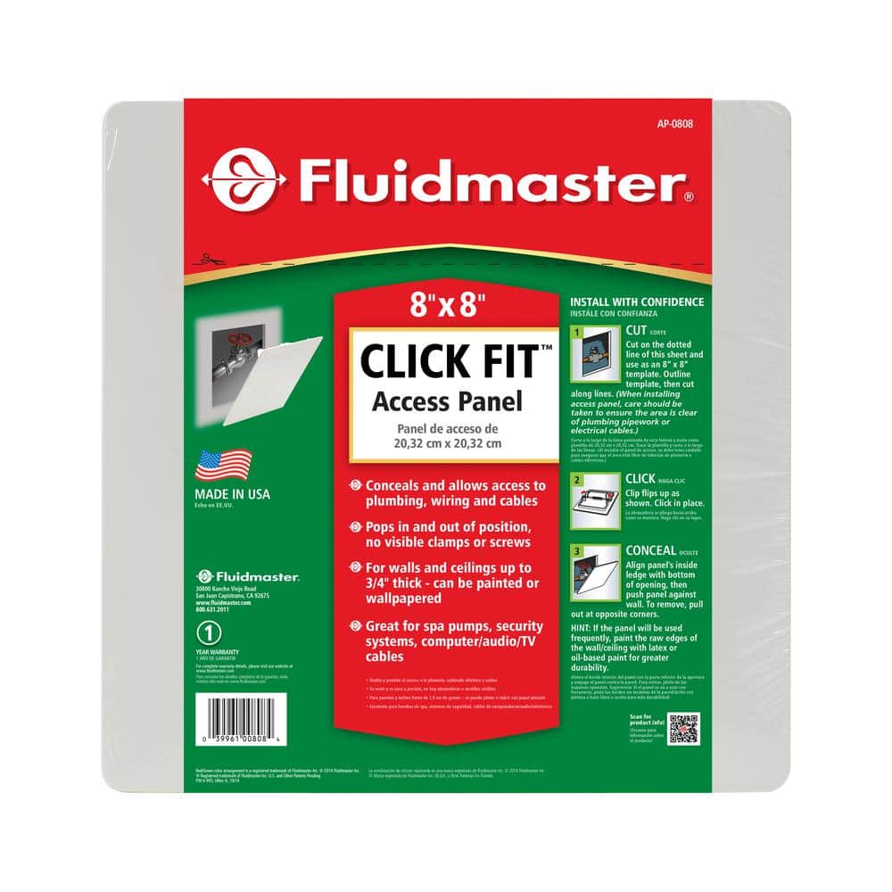 Fluidmaster Click Fit 8 in. x 8 in. Plastic Access Panel