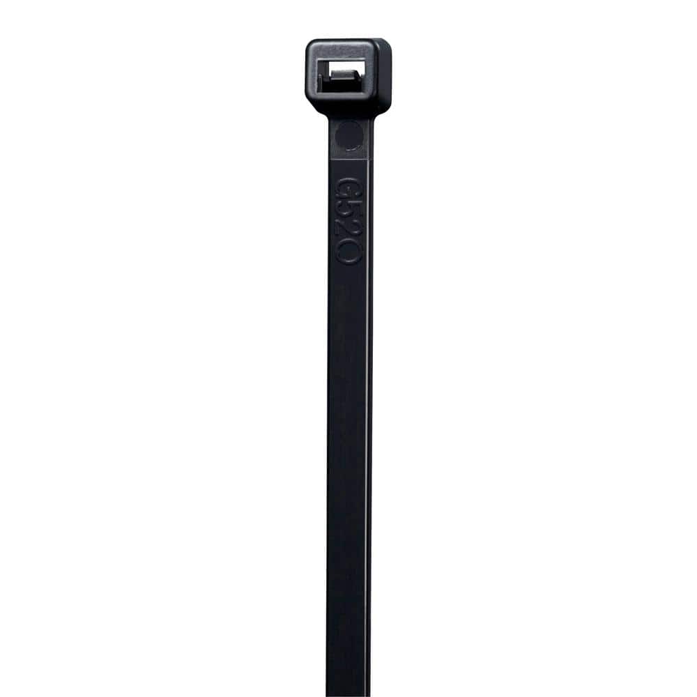 Commercial Electric 17 in. Plenum Rated UL21S HVAC Cable Zip Tie UV (Black) 20-Pack