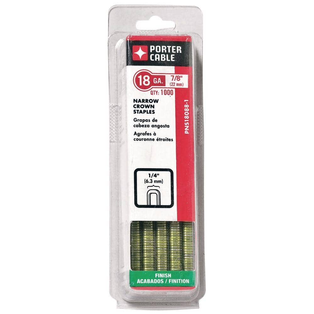 Porter-Cable 18-Gauge x 7/8 in. Narrow Crown Staple 1000 per Box