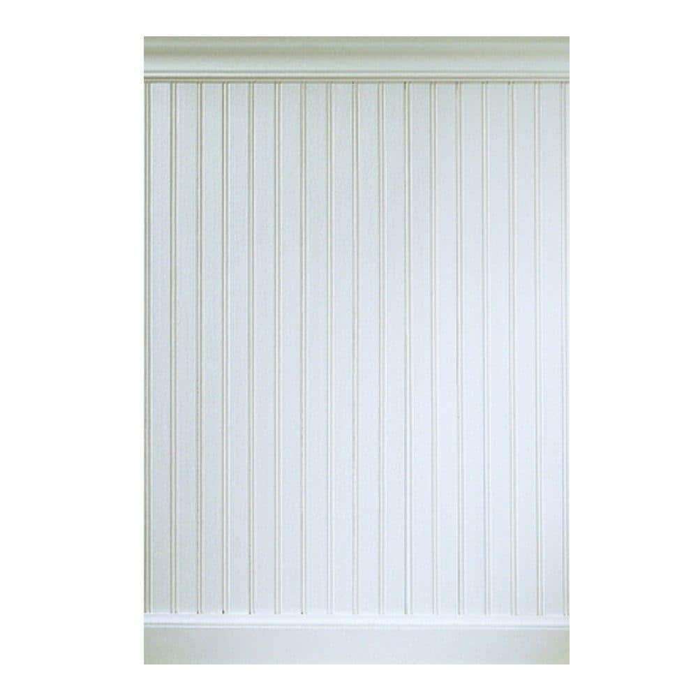 HOUSE OF FARA 5/16 in. x 5-29/32 in. x 32 in. - 8 lin. ft. MDF Overlapping Wainscot Interior Paneling Kit