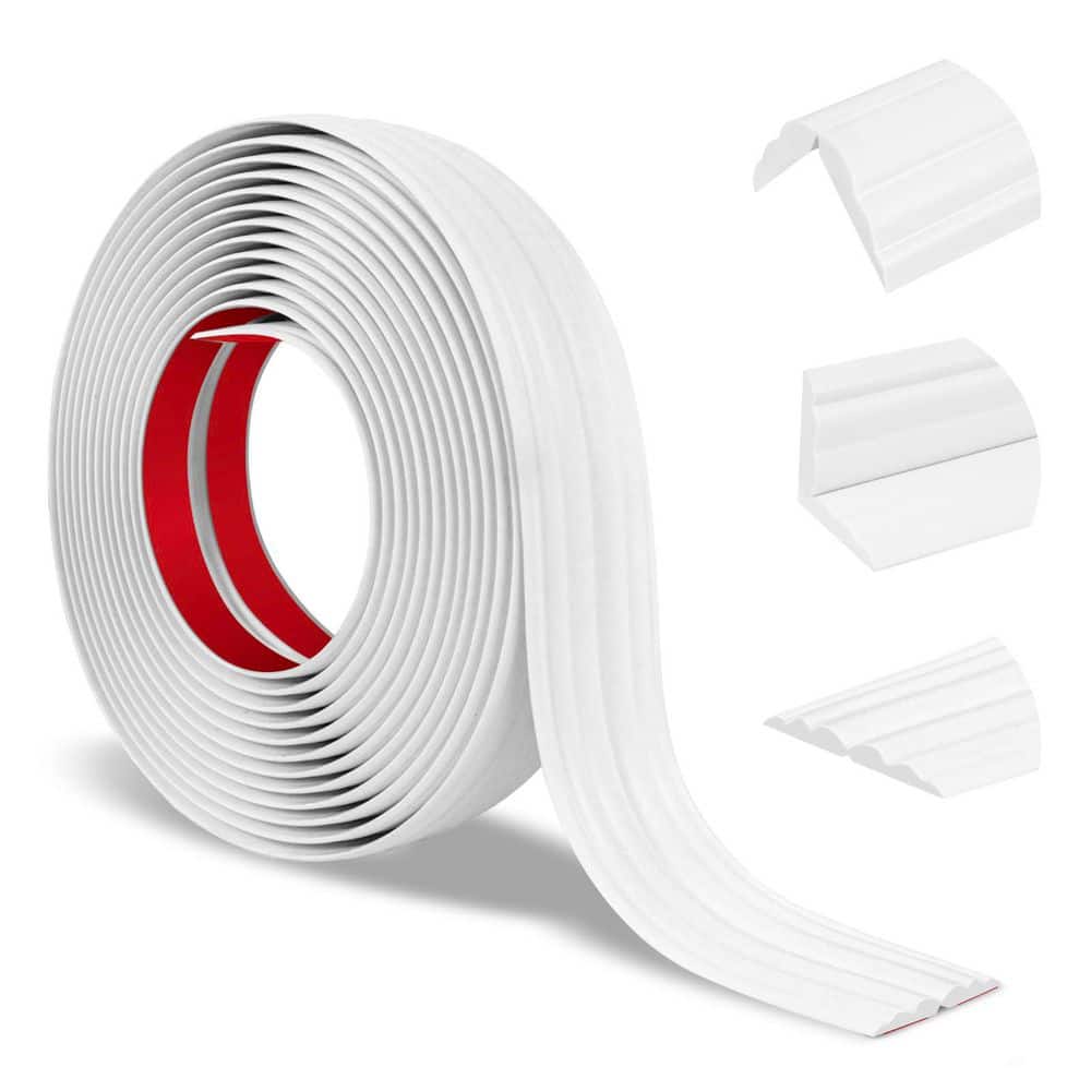 NVNOO 1.6 in. x 20 ft. Drywall Joint Tape, White Plastic Wall Corner Protector for Edge Use