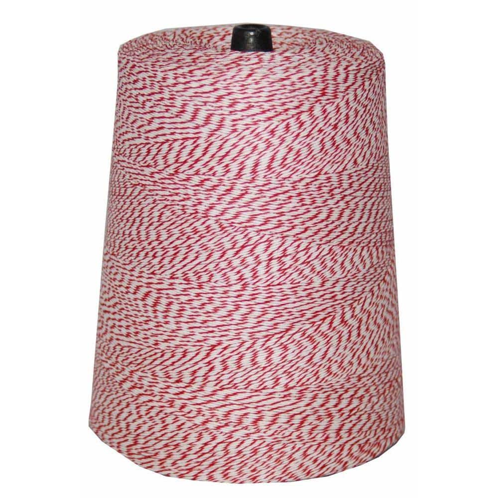 T.W. Evans Cordage 4-Ply 9600 ft. 2 lb. Twine Cone in Variegated Red and White
