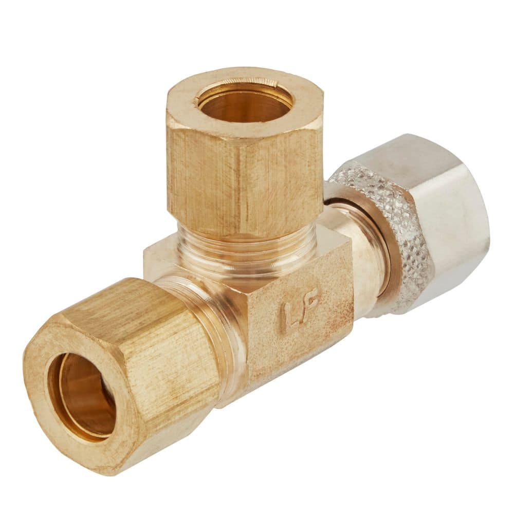 Everbilt 3/8 in. OD Compression Brass Tee Fitting