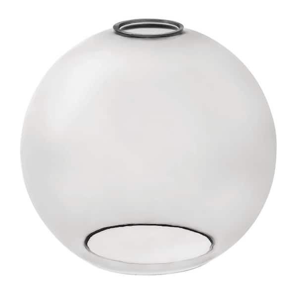 PRIVATE BRAND UNBRANDED 6.38 in. Smokey Grey Tinted Glass Globe Shaped Replacement Pendant Shade with 2.25 in. Lip Fitter