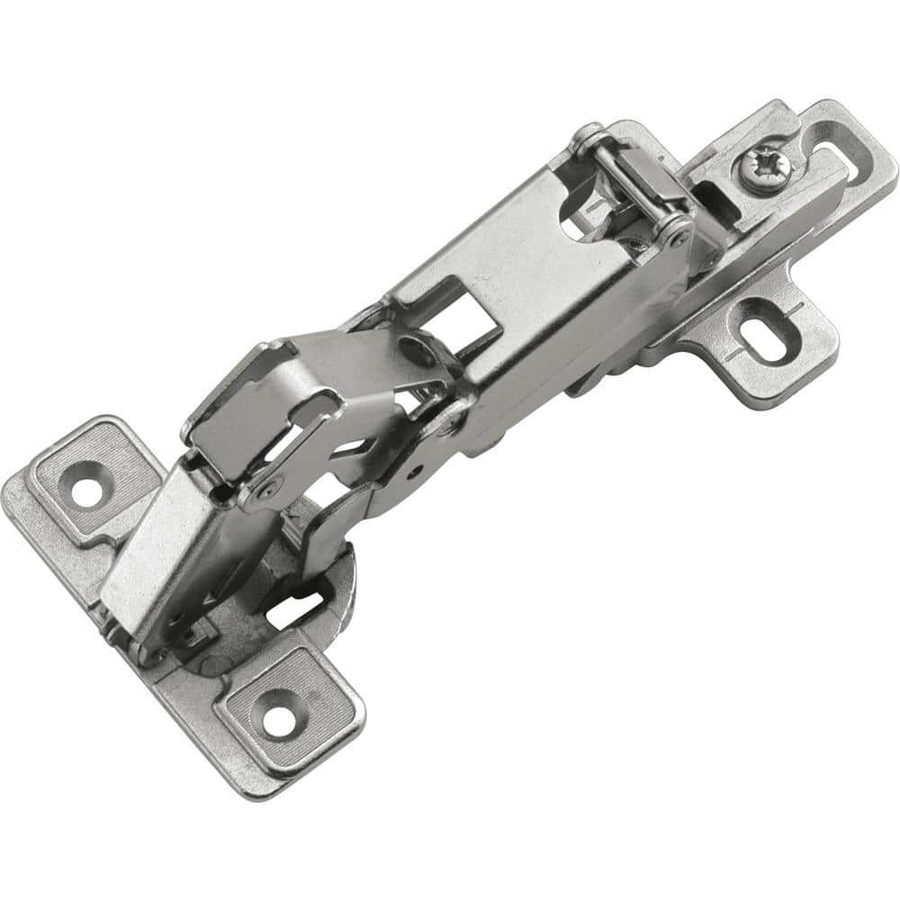 HICKORY HARDWARE Concealed Full Overlay Frameless Self-Close Polished Nickel Cabinet Hinge (1-Pair)