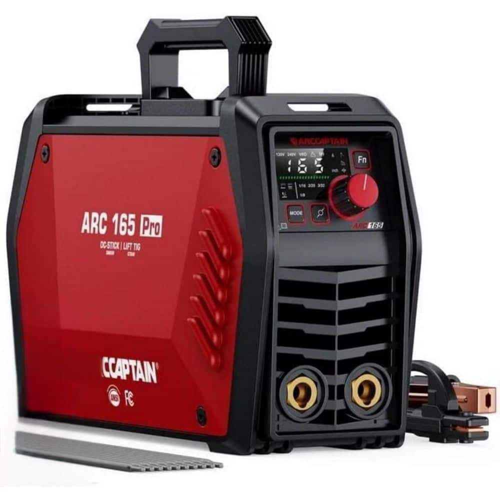 ARCCAPTAIN 165 Amp 120/240 Volts Electric (AC) Stick Welder app Control 165 Amp Arc/lift Tig Welding Machine