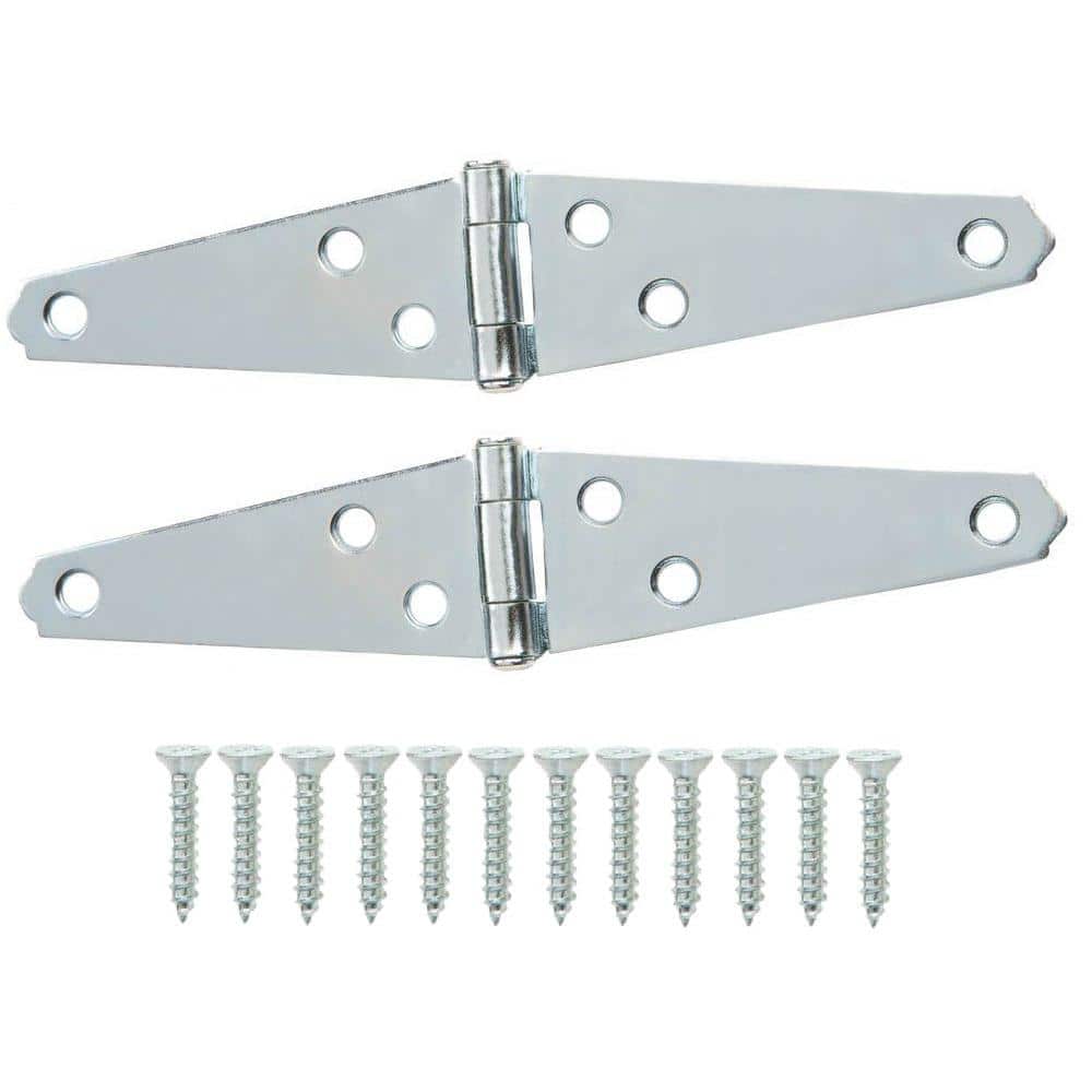 Everbilt (2-Pack) 3 in. Zinc-Plated Strap Hinge