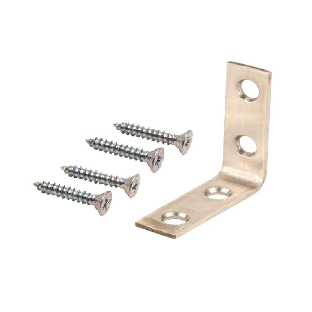 Everbilt (4-Pack) 1-1/2 in. Stainless Steel Corner Brace