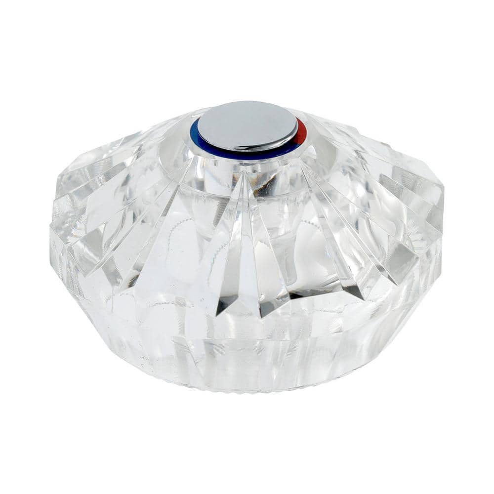 Everbilt Single Lever Shower Faucet Knob Replacement in Clear Acrylic with Chrome Detail for Pfister Avante