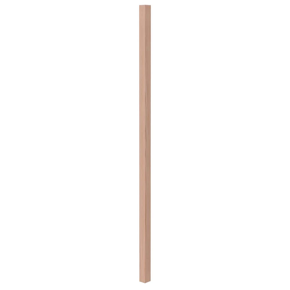 EVERMARK Stair Parts 41 in. x 1-1/4 in. 5060 Unfinished Red Oak Square Craftsman Wood Baluster for Stair Remodel