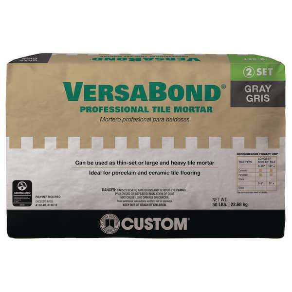 Custom Building Products VersaBond 50 lb. Gray Professional Polymer-Modified Thinset Mortar
