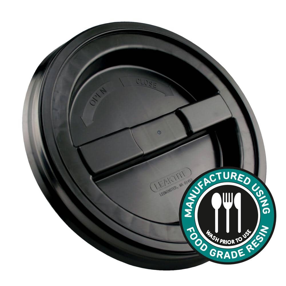 Bucket Companion 5-gal. and 3.5-gal. Screw Top Bucket Lid Black (576-Pack)