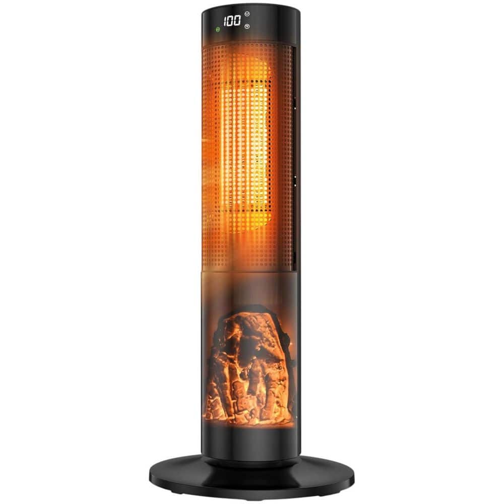 AIRO COMFORT 1500W Electric Ceramic Heater for Large Rooms with Remote, 3 Modes, Thermostat, 60° Oscillation, 12H Timer