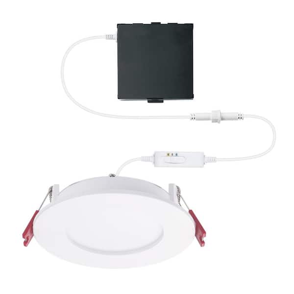 Commercial Electric 4 in. Pro Value Series Adjustable CCT Dimmable Integrated LED Canless Recessed Light, Kitchen Bathroom Living Room