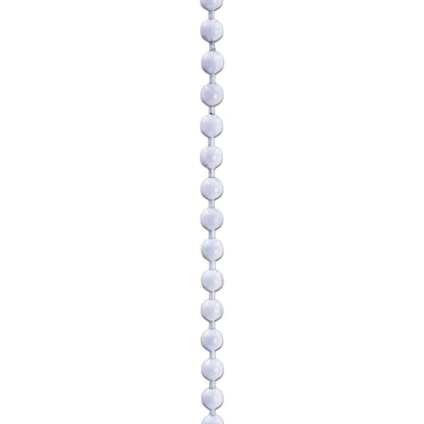 Commercial Electric 6 ft. White Beaded Chain with Connector for Ceiling Fans