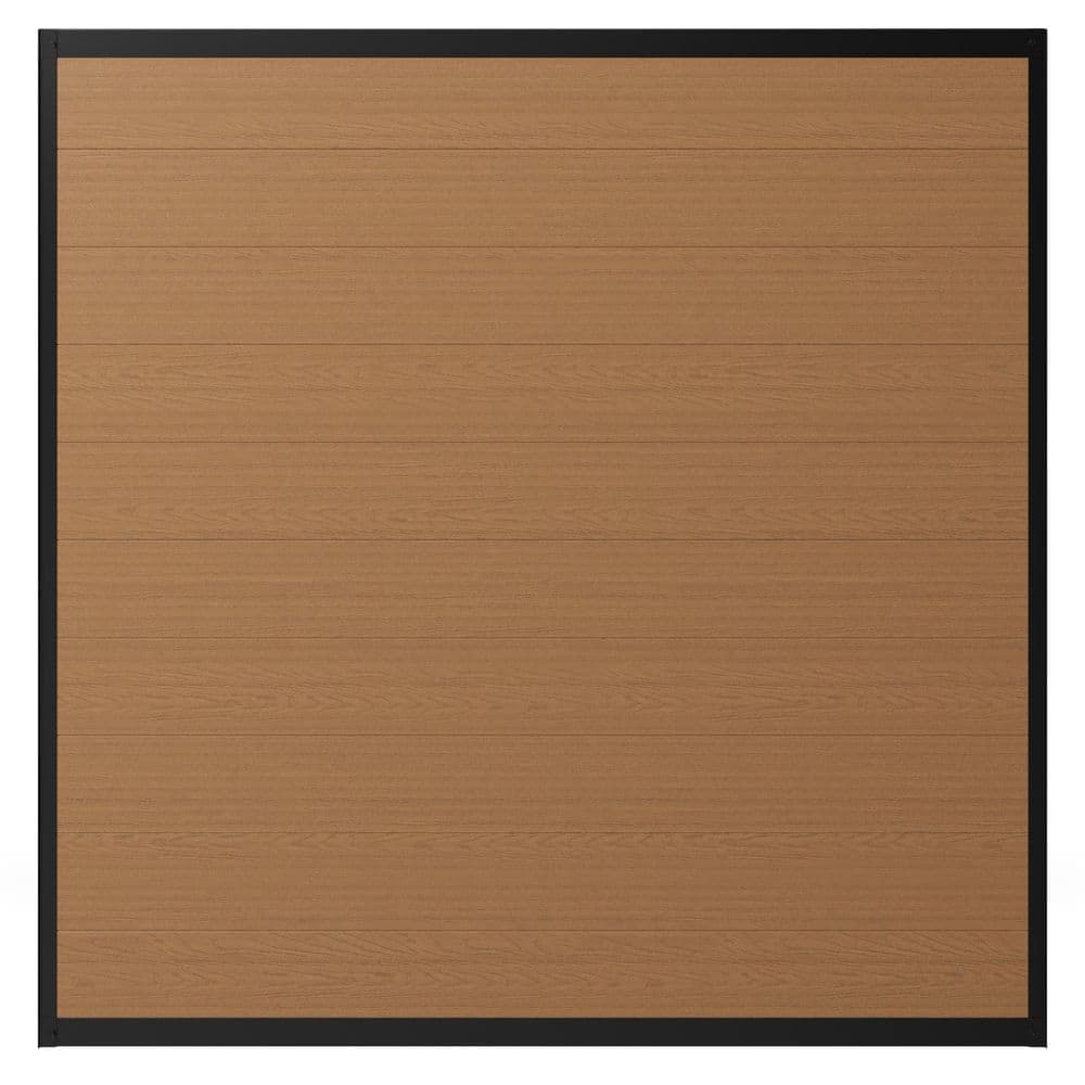 WamBam Fence 6 ft. H x 6 ft. W No Dig Edgewood Walnut Brown Composite Privacy Fence Panel