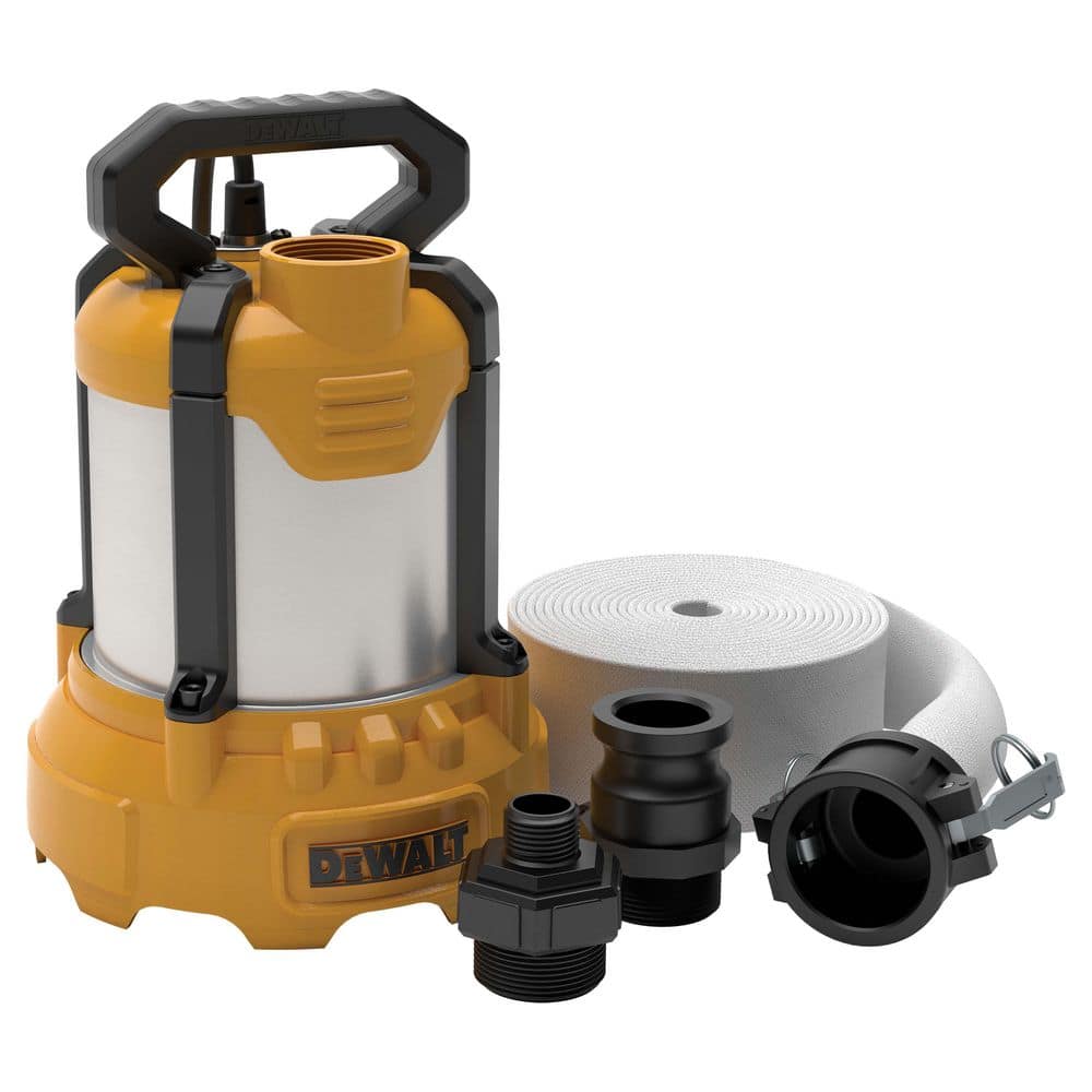 DEWALT HP Aluminum Submersible Utility Pump with Hose Kit