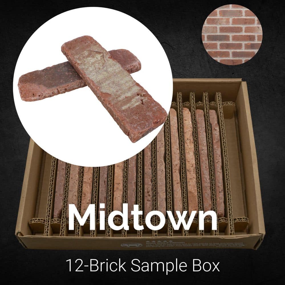 Old Mill Brick Sample Box Midtown Thin Brick 7.625 in. x 2.25 in. x 0.5 in.